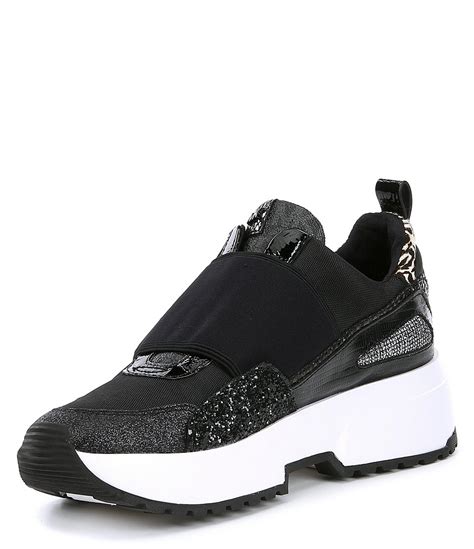 michael kors sneaker zwart leer|Michael Kors slip on sneakers.